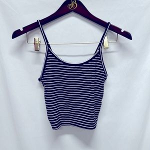 🦅 American Eagle Black and White Striped Tank